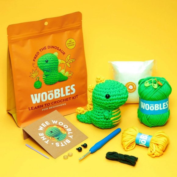 The Woobles Other - Fred the Dinosaur Beginner Crochet Kit